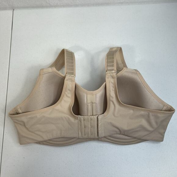 Wacoal 38C Sports Bra Contour High Impact Underwire 853209 Coolmax Beige Tan - Picture 5 of 15